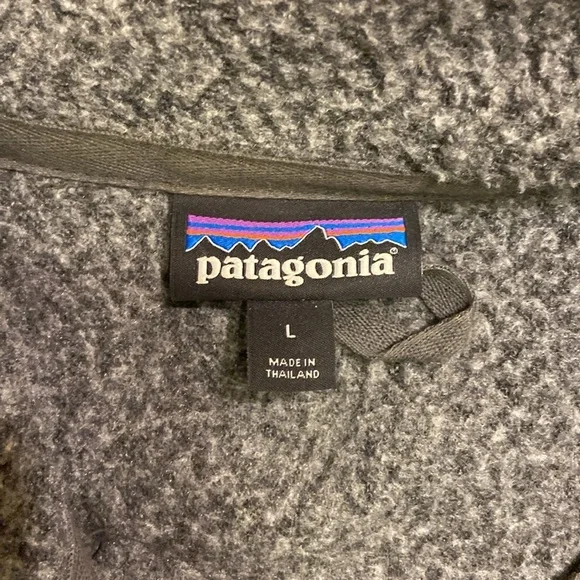 Patagonia mens Large two toned grey zip up fleece jacket - Picture 3 of 3